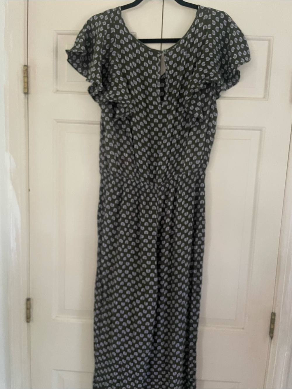 a.n.a Black Maxi Dress with White Heart Print